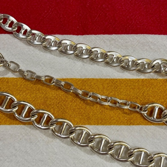 Stylish Vintage Liz Claiborne 3-strand Silverstone Necklace. Discounted shipping - Picture 5 of 5